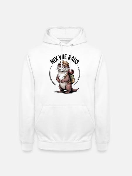 Outdoor Otter - Unisex Hoodie - Weiß
