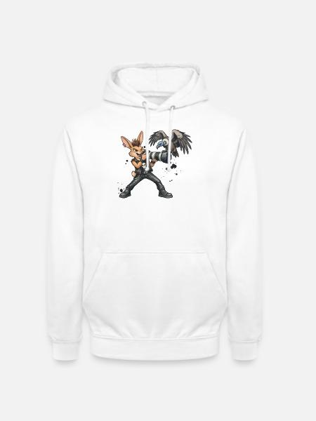 Punk-Hase, der Safari-Fotograf - Unisex Hoodie - Weiß