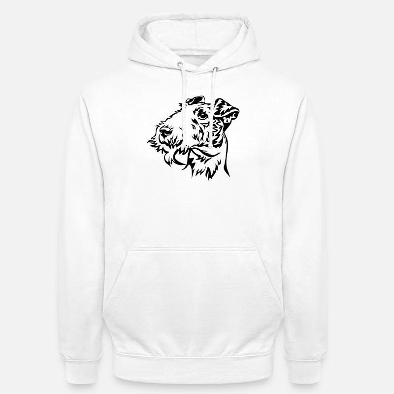 Tête de Fox terrier - Sweat-shirt à capuche unisexe - blanc