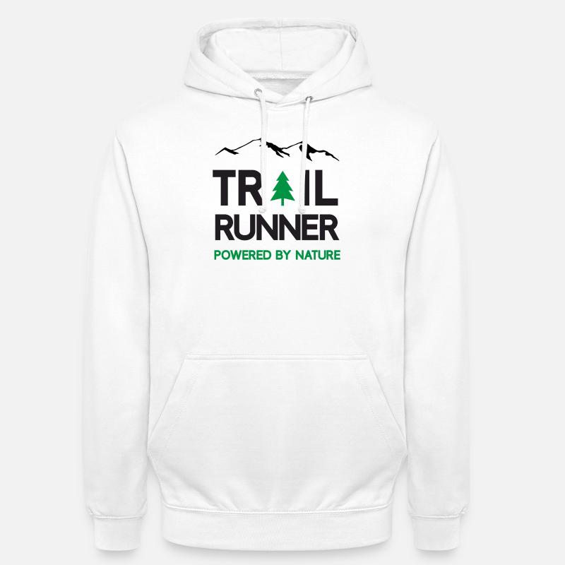 Trail Runner - Powered by Nature - Unisex Hoodie - white
