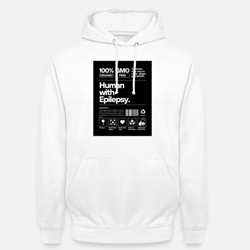 Human with Epilepsy - Unisex Hoodie - white