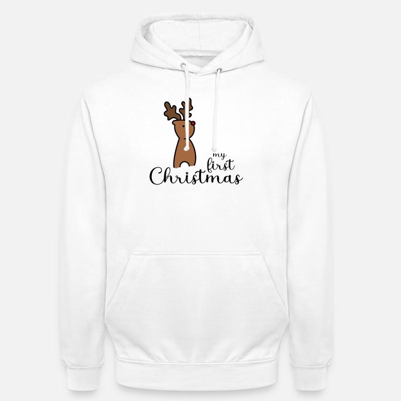 Mon premier design de Noël - Sweat-shirt à capuche unisexe - blanc