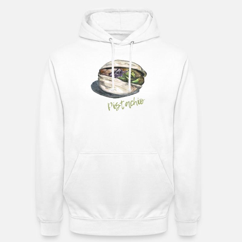 Pistachio Shell Esthétique Nut Lover - Sweat-shirt à capuche unisexe - blanc