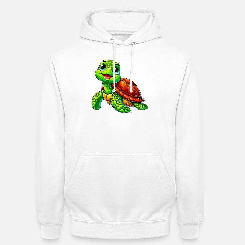 Tortue - Sweat-shirt à capuche unisexe - blanc