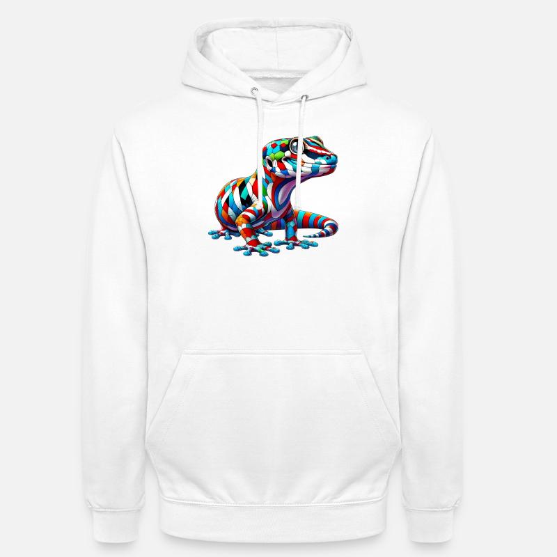 Gecko - Sweat-shirt à capuche unisexe - blanc