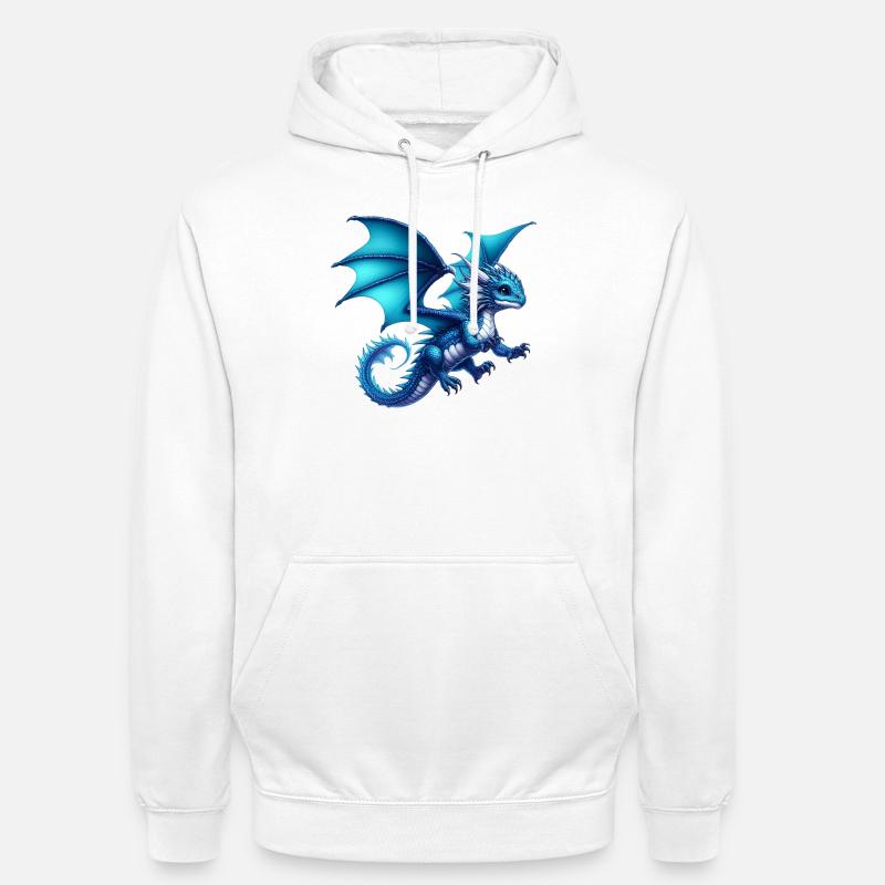 Dragon - Sweat-shirt à capuche unisexe - blanc