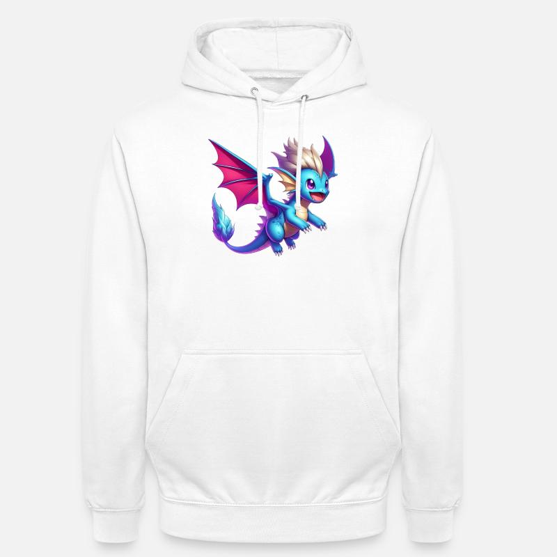 Dragon - Sweat-shirt à capuche unisexe - blanc