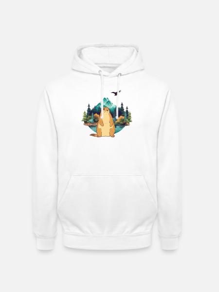 Murmeltier - Unisex Hoodie - Weiß