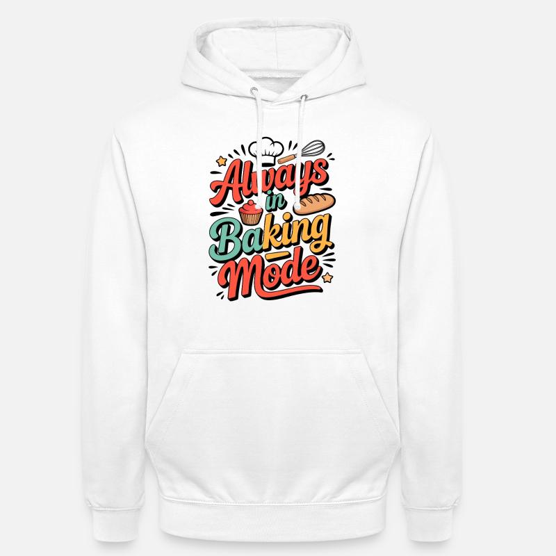 Immer im Backmodus – Backfreude Design - Unisex Hoodie - Weiß
