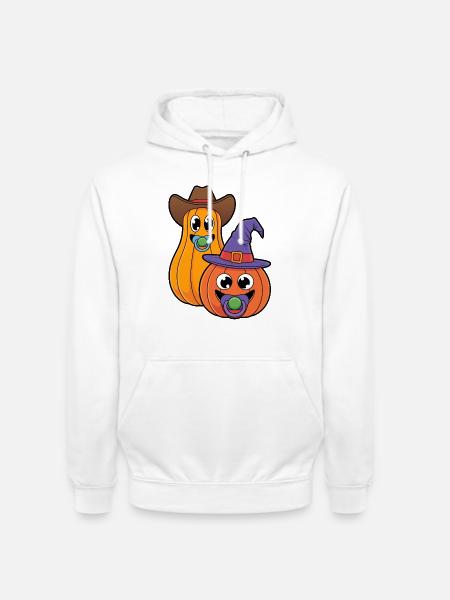 Kürbisduo Halloween Kostüm - Unisex Hoodie - Weiß