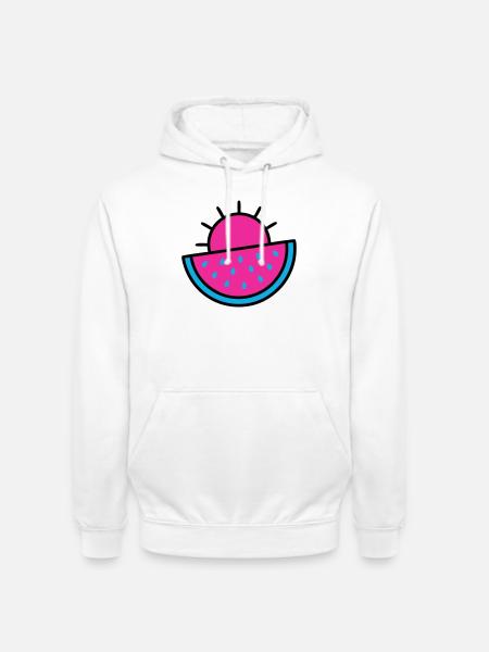Watermelon Sun 90s Pop Art - Unisex Hoodie - white