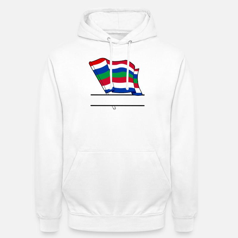 Schier Drapeau – Conception d’île sur mesure - Sweat-shirt à capuche unisexe - blanc