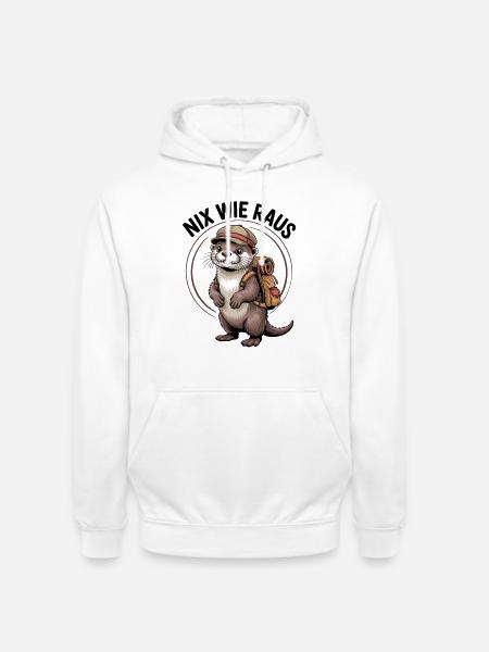 Abenteuer Otter - Unisex Hoodie - Weiß