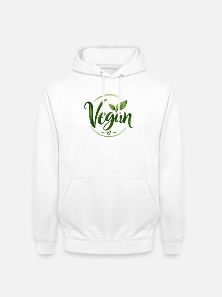 Vegan - Veganer - fleischfrei - fleischlos - Unisex Hoodie - Weiß