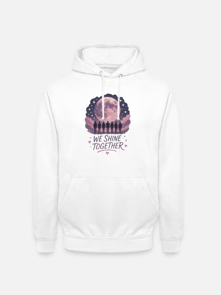 Lunares Leuchten und Einheit - Unisex Hoodie - Weiß