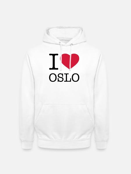 I LOVE OSLO Norway - Unisex Hoodie - white
