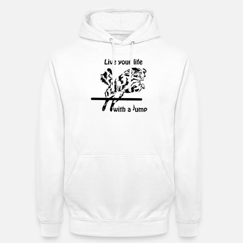 Agility Australian Shepherd Aussie - Sweat-shirt à capuche unisexe - blanc