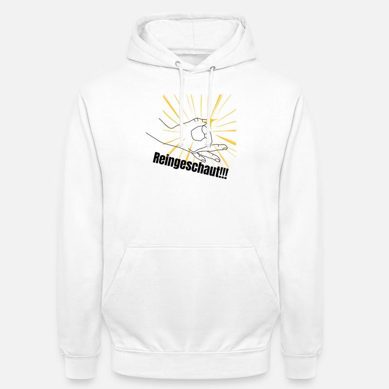 Poing de force dans l’auréole - Sweat-shirt à capuche unisexe - blanc