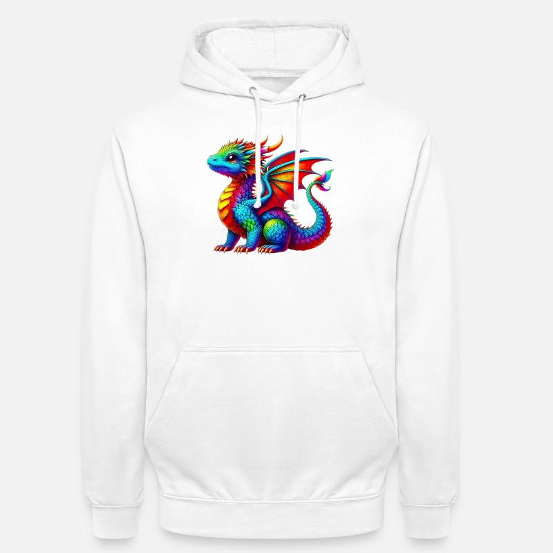 Dragon - Sweat-shirt à capuche unisexe - blanc