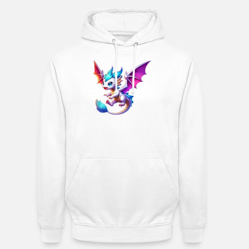 Dragon - Sweat-shirt à capuche unisexe - blanc