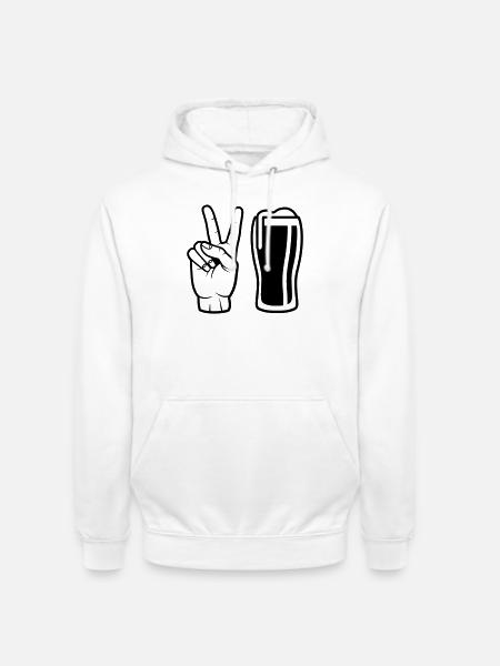 Commander de la bière - Sweat-shirt à capuche unisexe - blanc