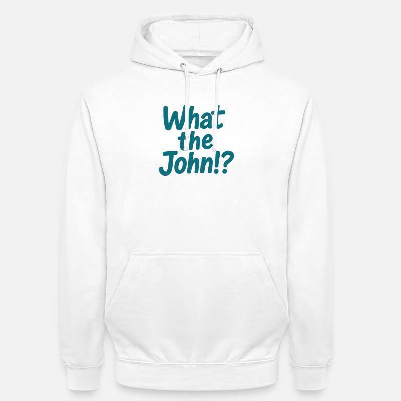 Qu’est-ce que c’est que John ?! Té - Sweat-shirt à capuche unisexe - blanc