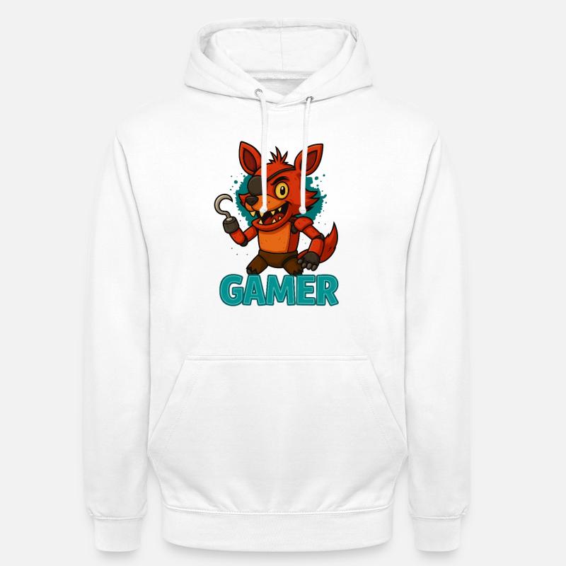 Pirat räv Gamer - Luvtröja unisex - vit
