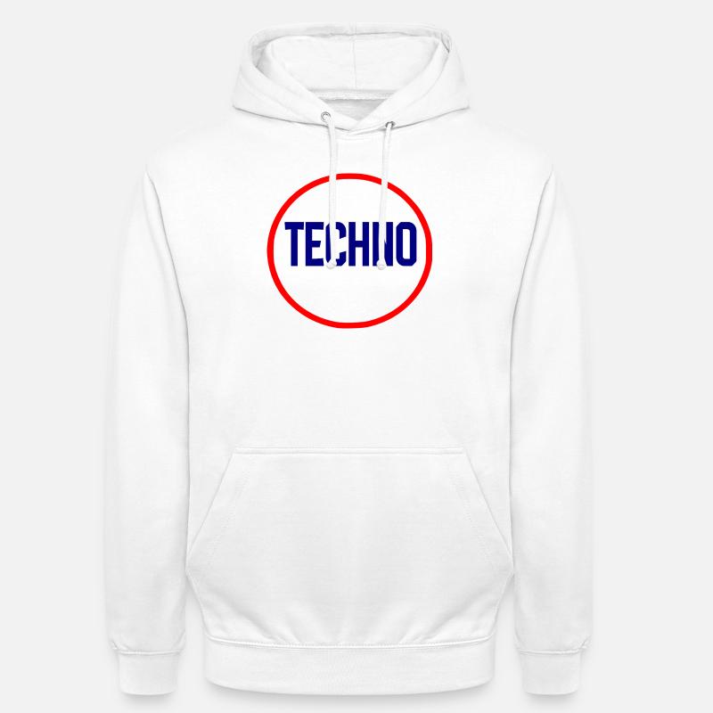 Techno Pulse Circle Logo - Sweat-shirt à capuche unisexe - blanc