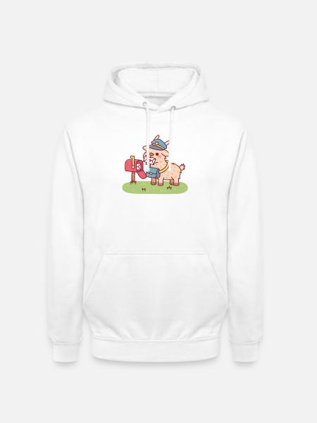 Cute Goat Postzustellung - Unisex Hoodie - Weiß