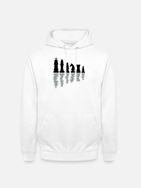 échecs - Sweat-shirt à capuche unisexe - blanc