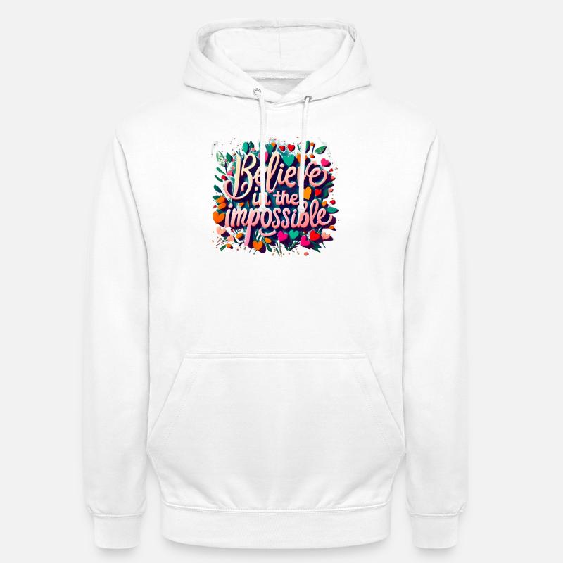 Impossible - Sweat-shirt à capuche unisexe - blanc