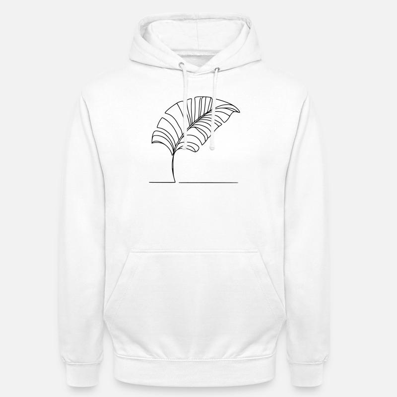 Feuille - Sweat-shirt à capuche unisexe - blanc