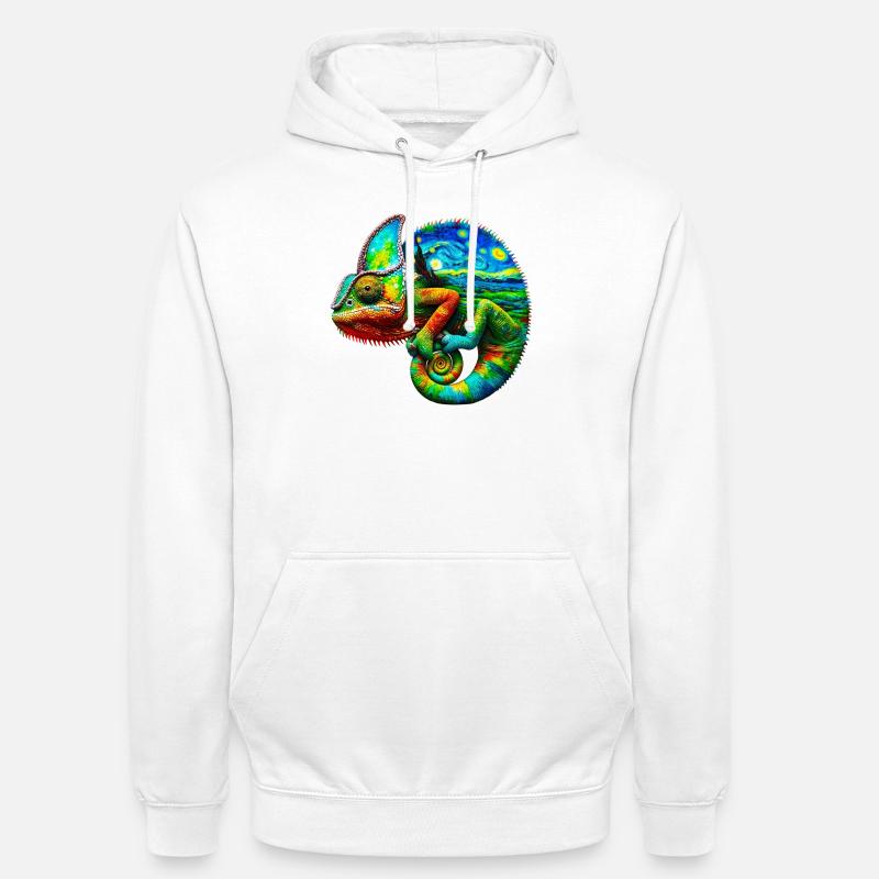 Van Gogh Chamäleon - Unisex Hoodie - Weiß