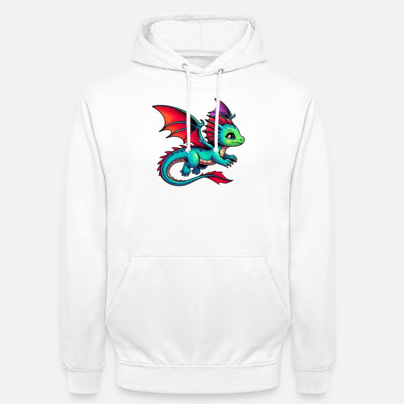 Dragon - Sweat-shirt à capuche unisexe - blanc