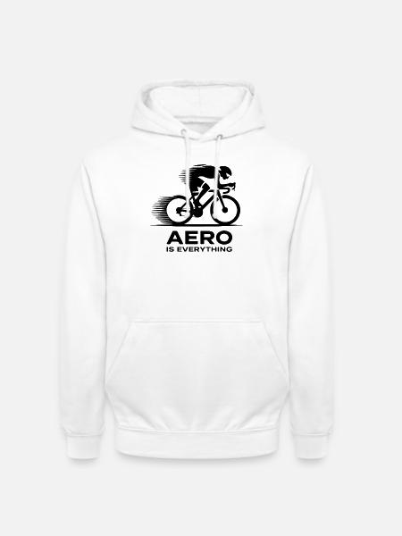 Aero Cyclist Silhouette Gift - Unisex Hoodie - white