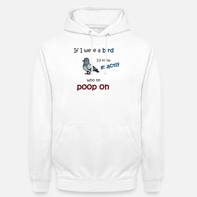Vogelmodus an - Unisex Hoodie - Weiß