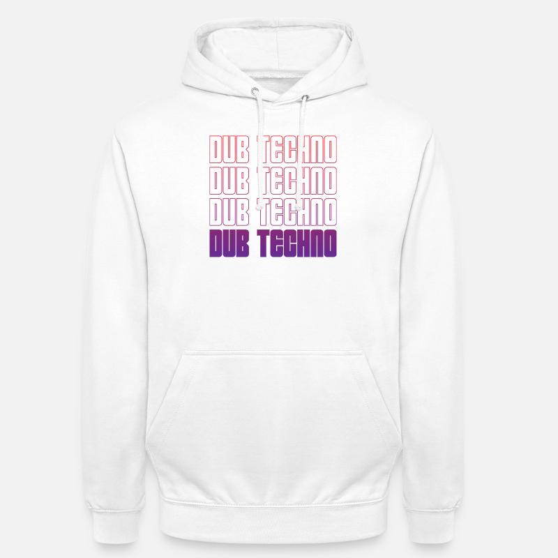 Dub Techno Neon Gradient Grid - Unisex Hoodie - Weiß