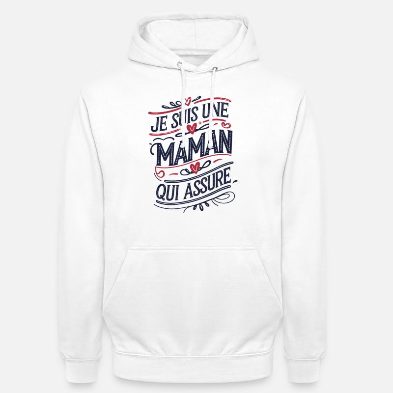 Ich bin eine Mutter, die versichert - Unisex Hoodie - Weiß