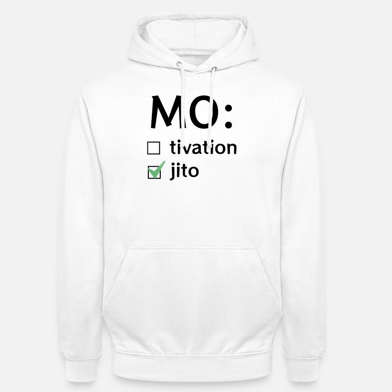 Motivation oder Mojito - Unisex Hoodie - Weiß