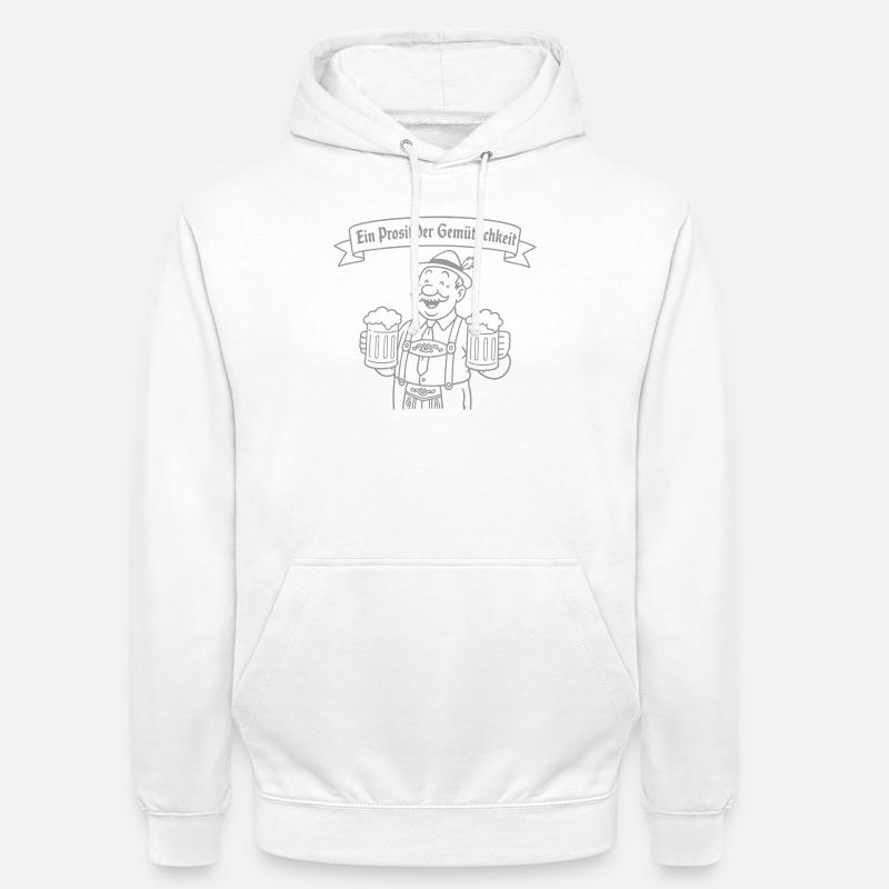 Herr Bier - Ein Prosit der Gemütlichkeit - Unisex Hoodie - Weiß
