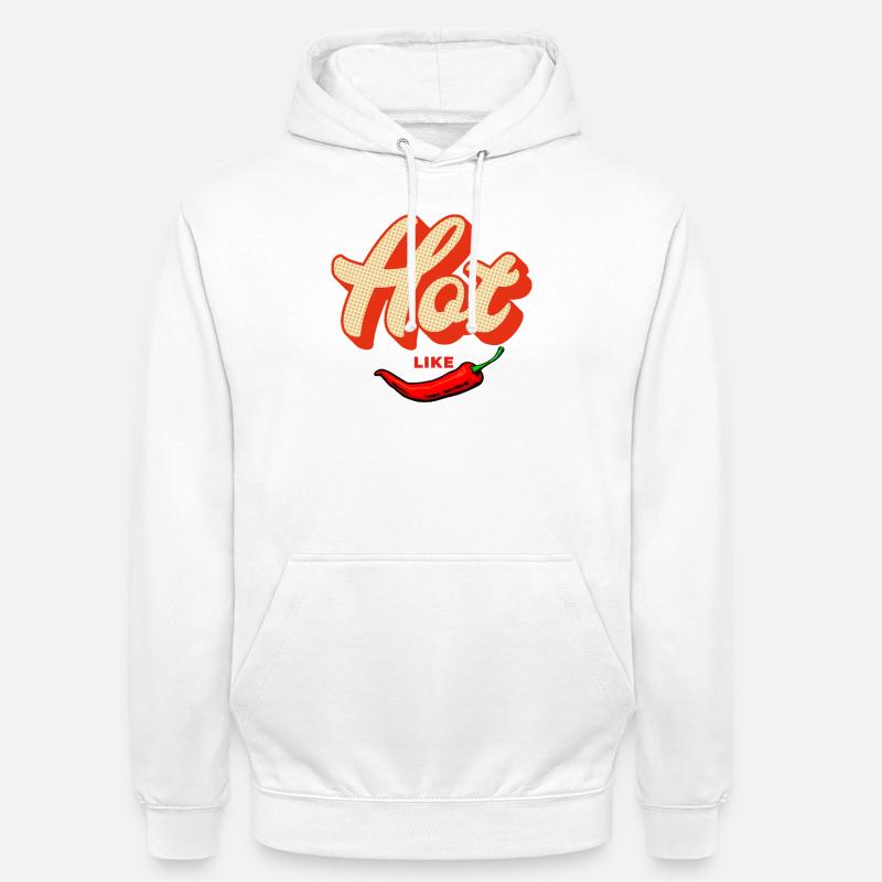 Fort comme le piment – Épicé rétro - Sweat-shirt à capuche unisexe - blanc