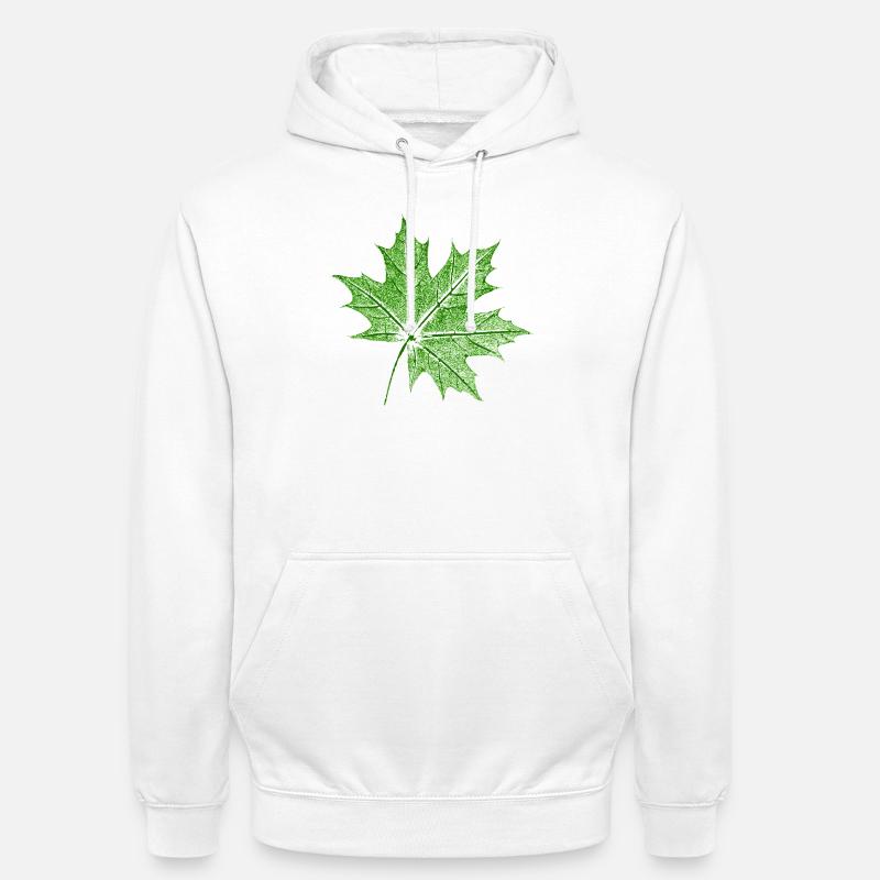 Érable feuillu / Feuille d’érable - Sweat-shirt à capuche unisexe - blanc