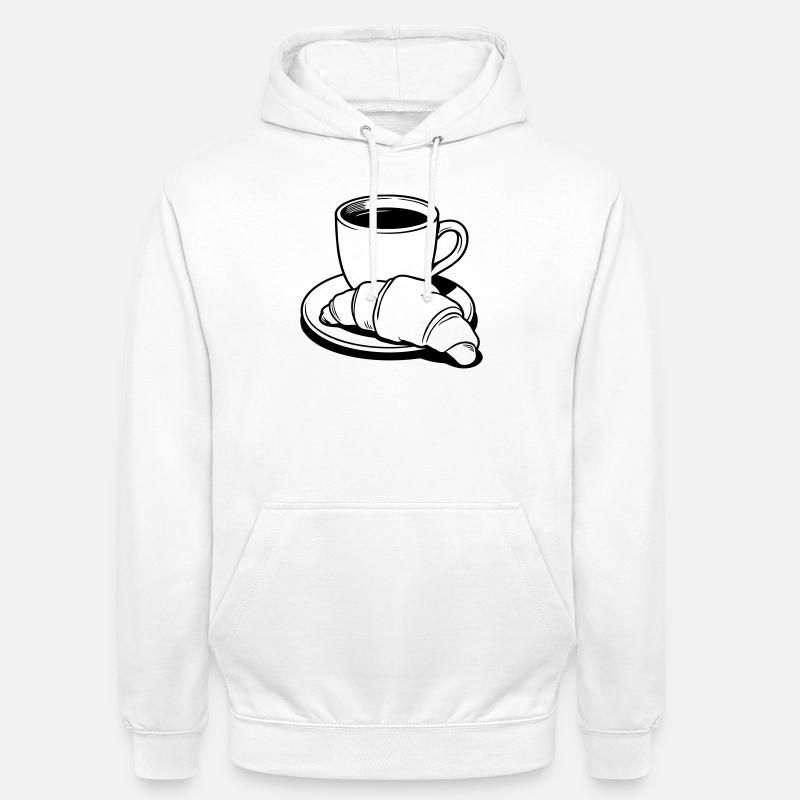 Kaffeecroissant - Unisex Hoodie - Weiß