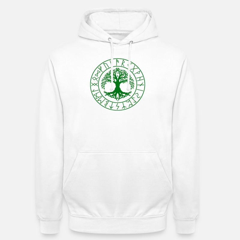 Nœud celtique Viking Tree - Sweat-shirt à capuche unisexe - blanc