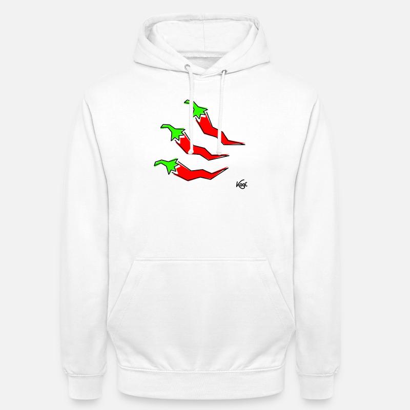 three pepperonis - Unisex Hoodie - white