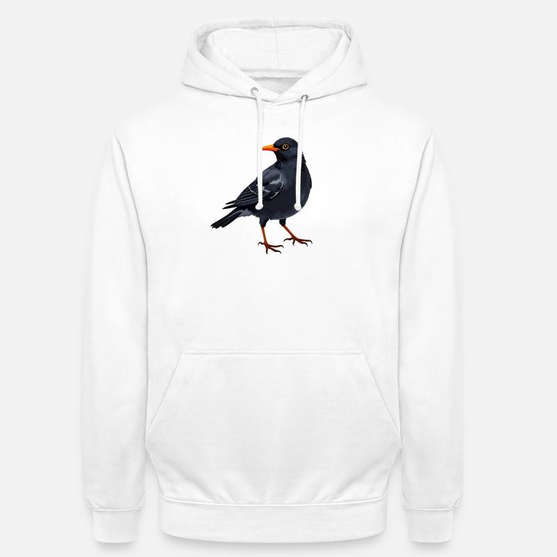 Merle - Sweat-shirt à capuche unisexe - blanc