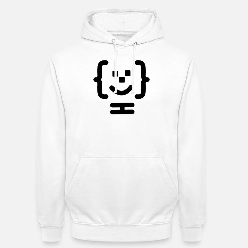 Code-Logo des Hauptprogrammierers - Unisex Hoodie - Weiß