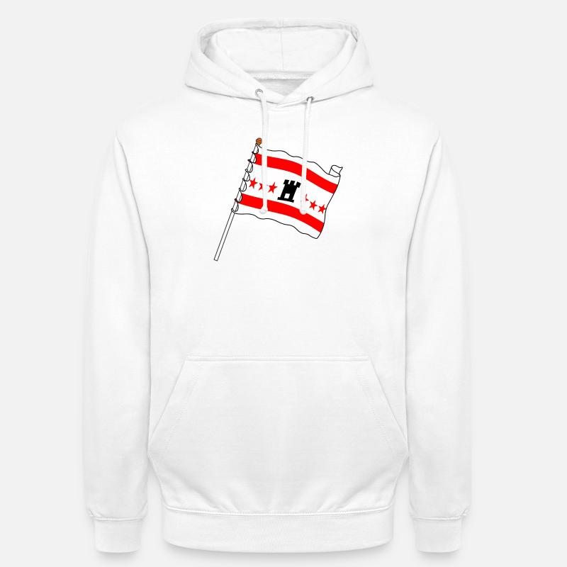 Drapeau Drenthe drenthe drapeau - Sweat-shirt à capuche unisexe - blanc