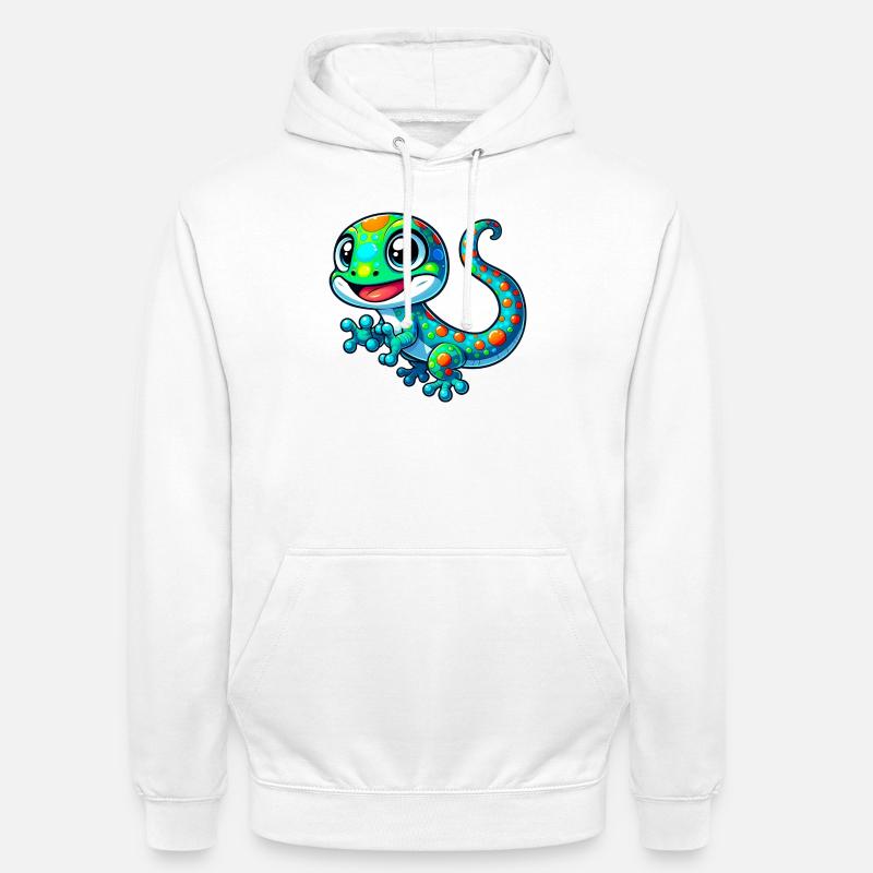 Gecko - Sweat-shirt à capuche unisexe - blanc
