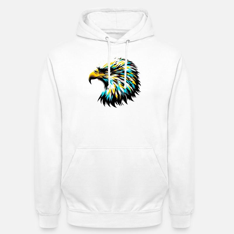 Aquila - Felpa con cappuccio unisex - bianco